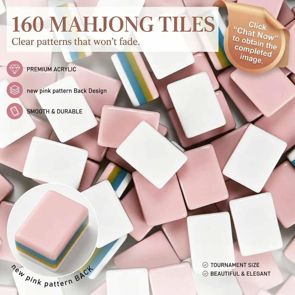 Custom American Crystal Luxury Mahjong Tiles Durab detail