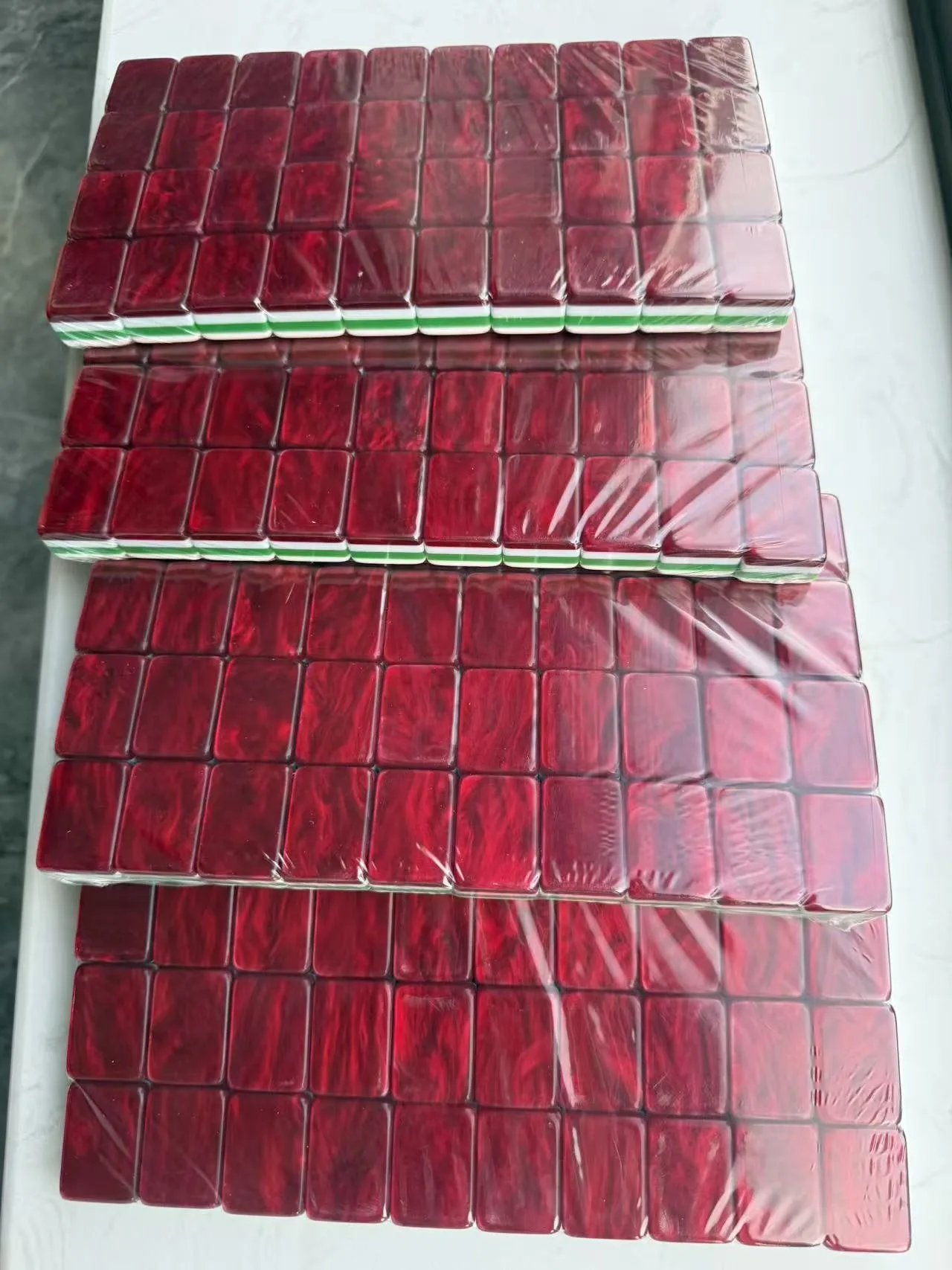 Custom Luxury Plastic Mahjong Tiles Durable Water  detail