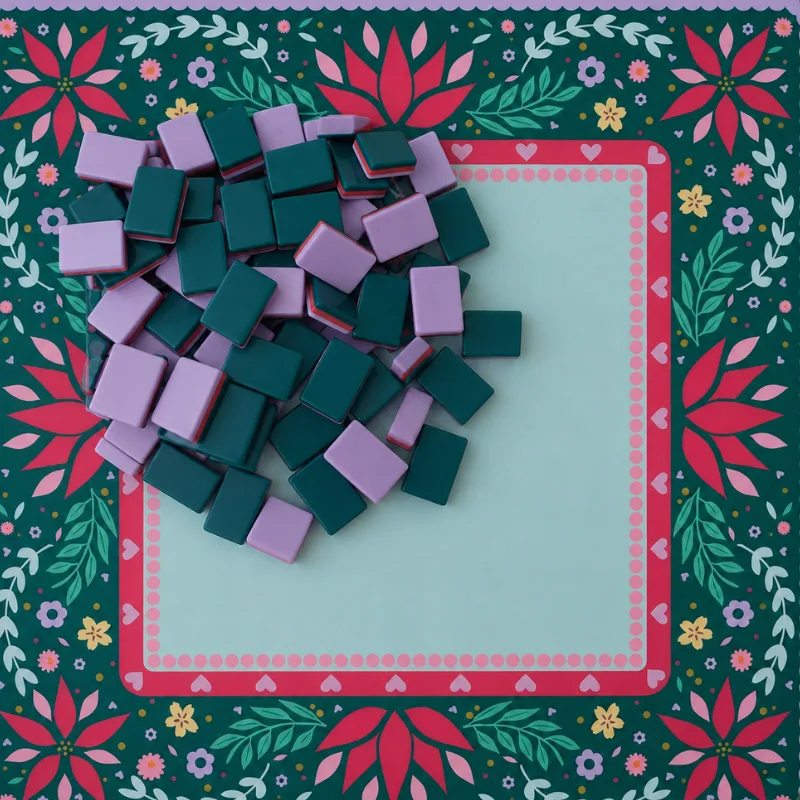 Luxury Christmas Nutcracker American Mahjong Tiles detail