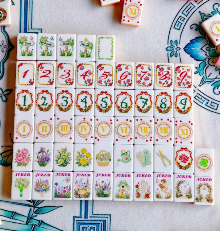 Gourmet Foodie Mahjong Set Acrylic 160-Piece 4-Lay detail