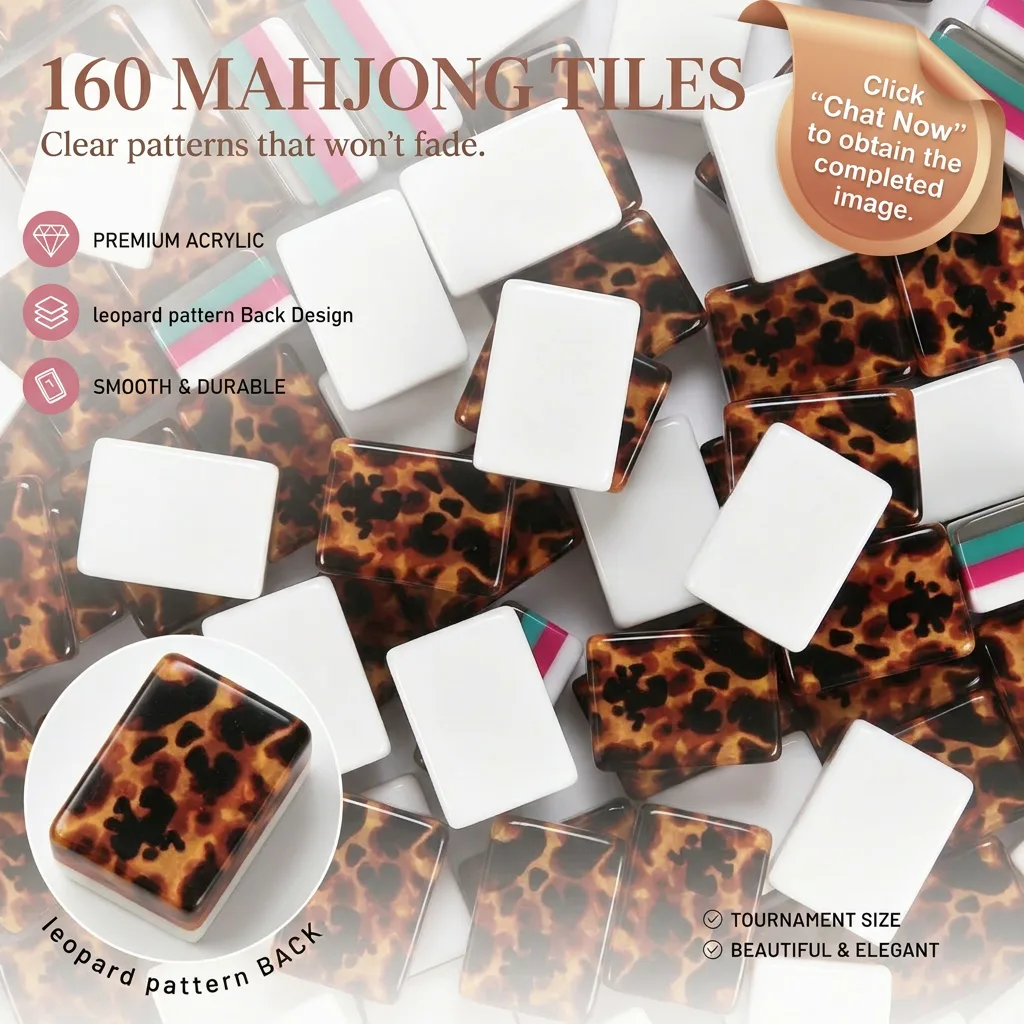 Custom Light Green American Mahjong, 4-Layer Dark  detail