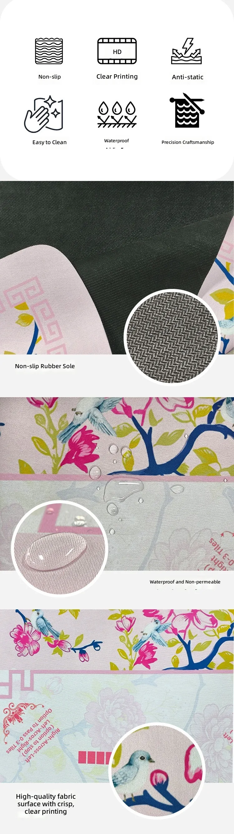 Chinoiserie Lantern Print Modern Luxury Neoprene M detail