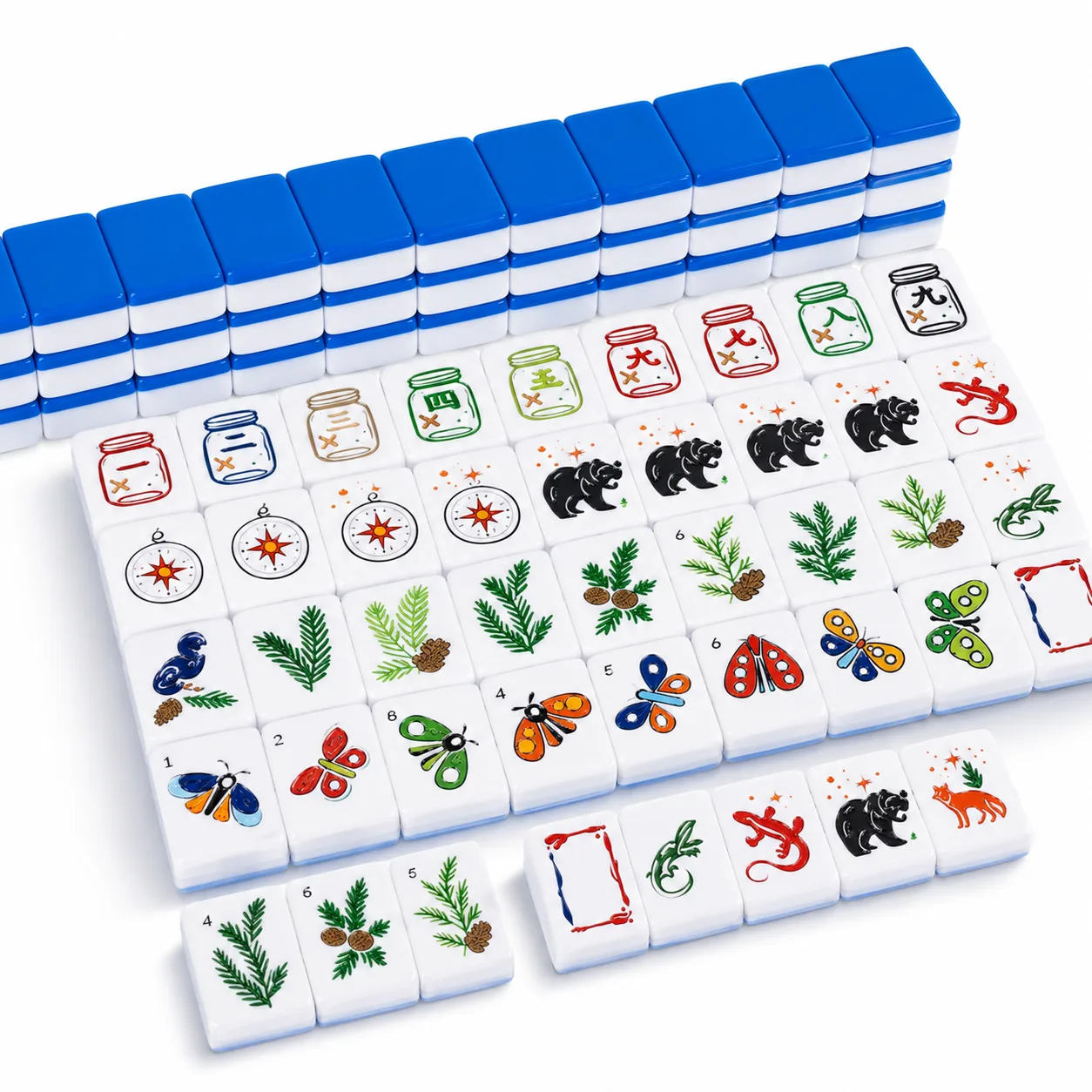 Spot US Mahjong Manufacturers Taizhou Customization Acrylic Mahjong Leisure and Entertainment Brand Wholesale Hand Rub