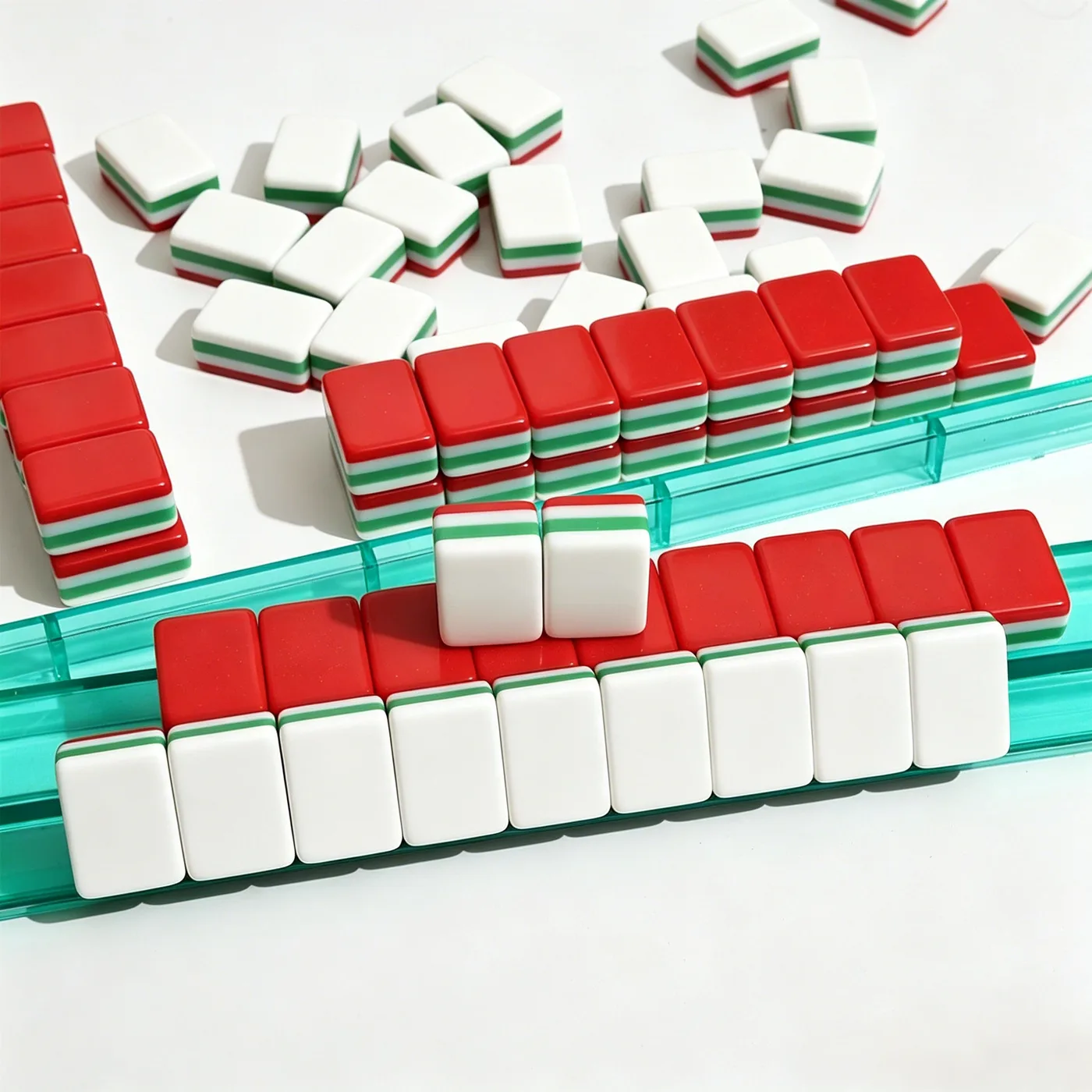 Christmas Gift Festive Red American Mahjong Custom detail