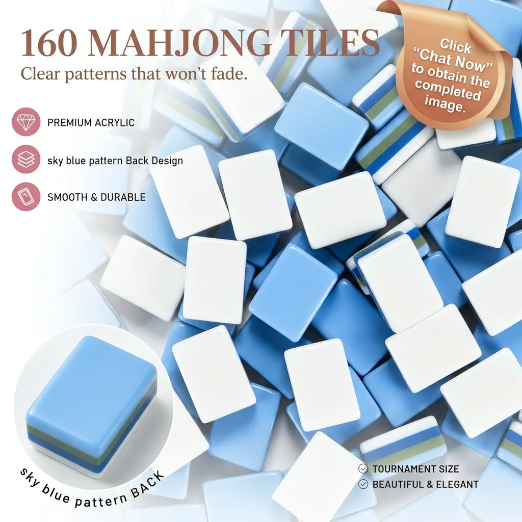 Custom American Crystal Luxury Mahjong Tiles Durable Water Resistant Game Gift for Singapore Japan Malaysia