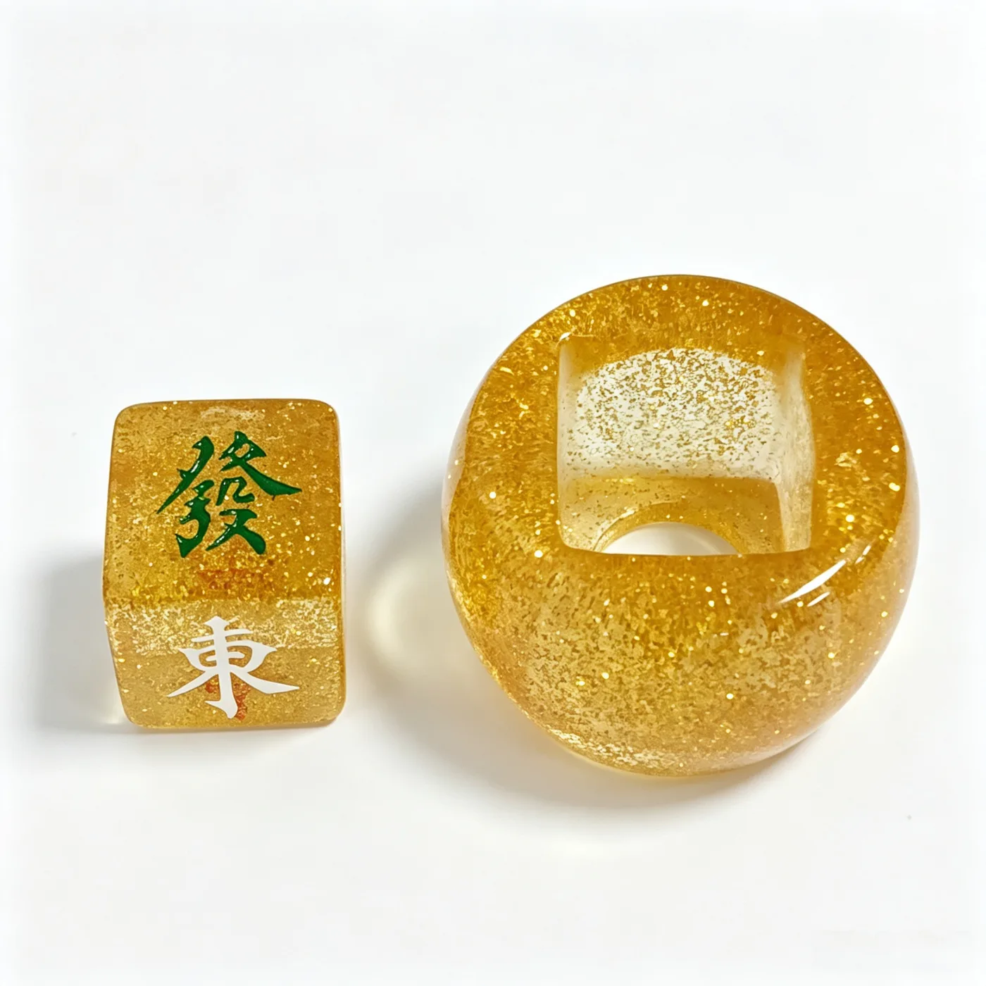 Luxury Glitter Plastic Mahjong Wind Marker Set 49mm Base 23mm Wind Dice Mahjong Game Accessories for Entertainment 4 Colors