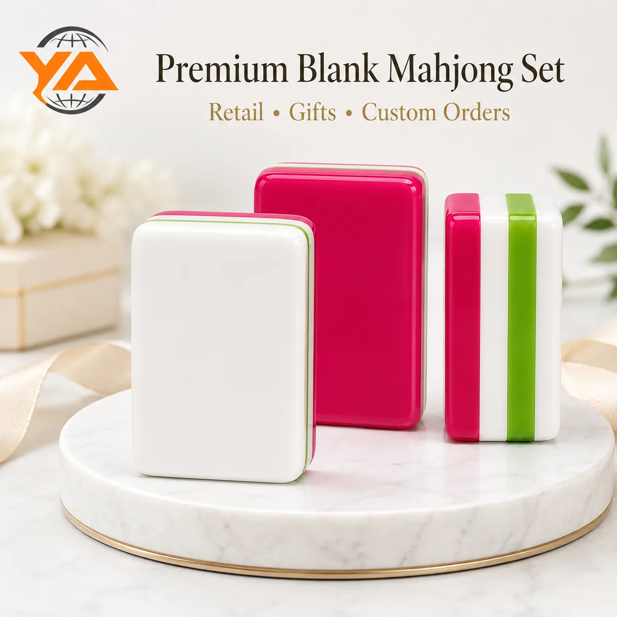 160 Pieces Blank Acrylic American Mahjong Tiles, Tournament Size, Customizable, for Competitions & Gifts, 4 Layers