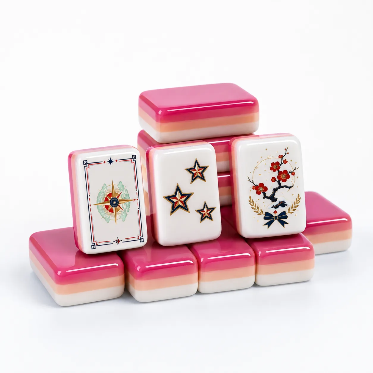 Custom Luxury Plastic Mahjong Tiles Durable Water  detail
