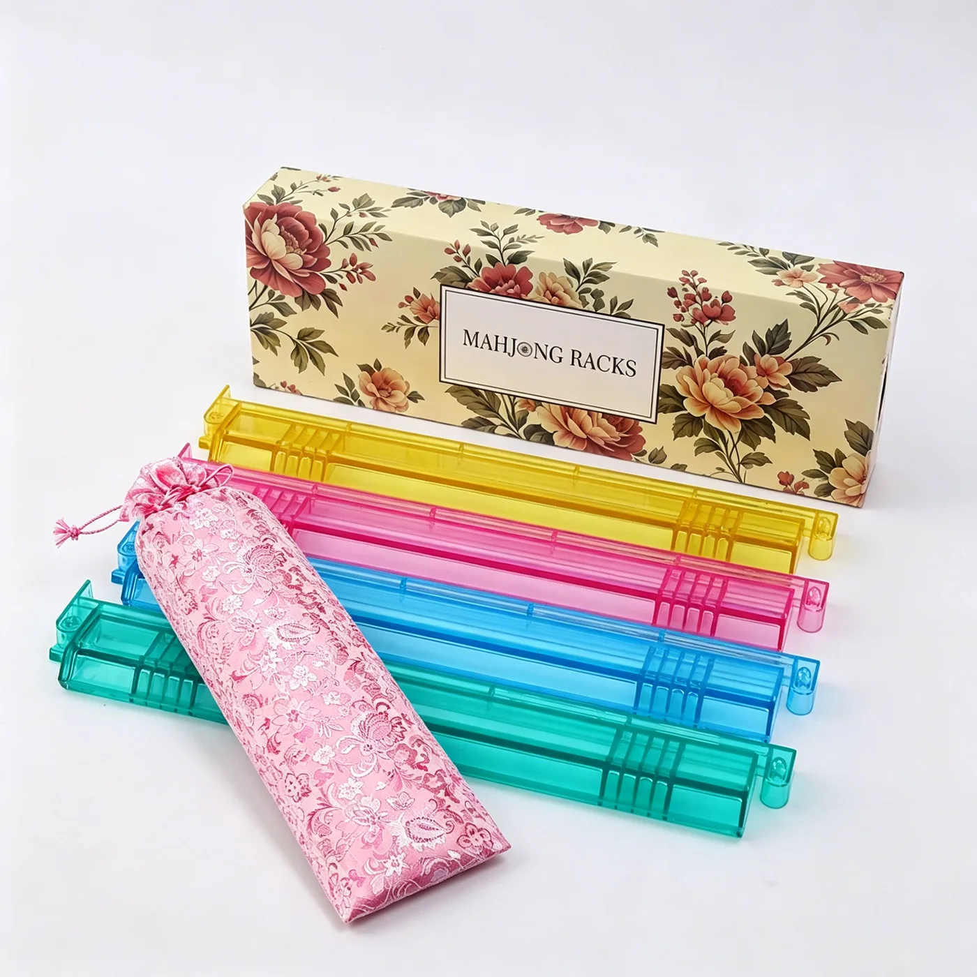 New American-style Non-slip Mahjong Push Ruler, Multi-color Mahjong Card Sorter, Mahjong Rack, Recreational Mahjong Card Pusher