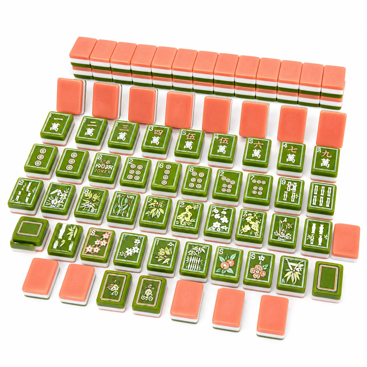 US Oil Painting Acrylic Mahjong Tiles 3-layer Oran detail