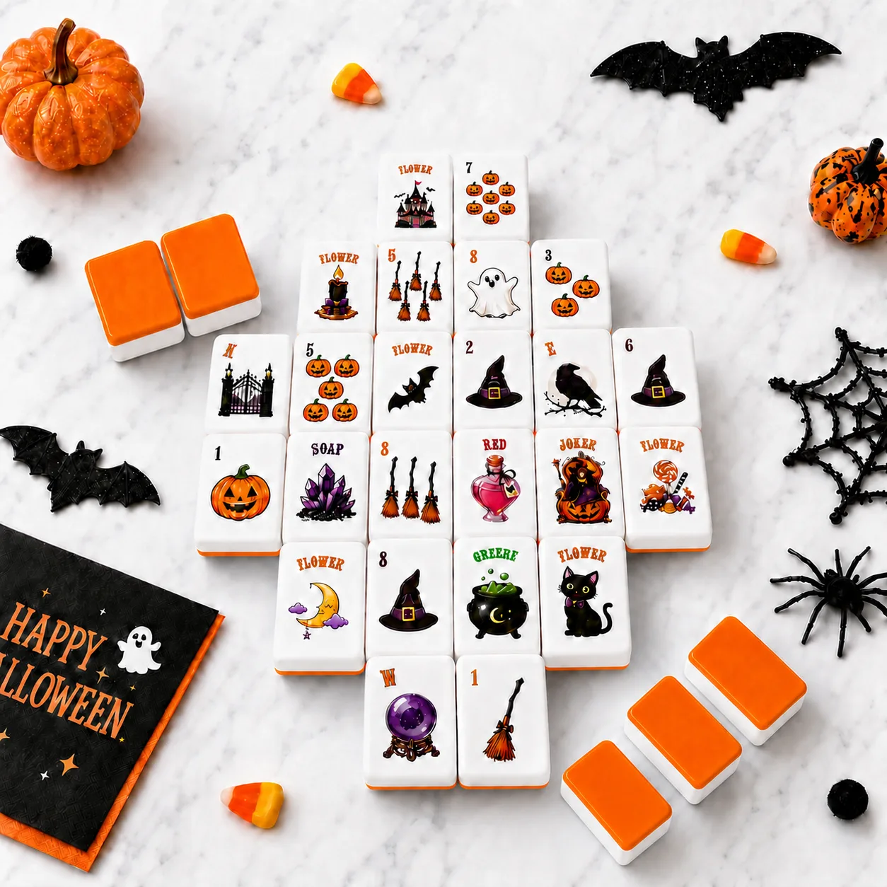 Factory Direct Luxury Halloween Mahjong Set for Fa detail