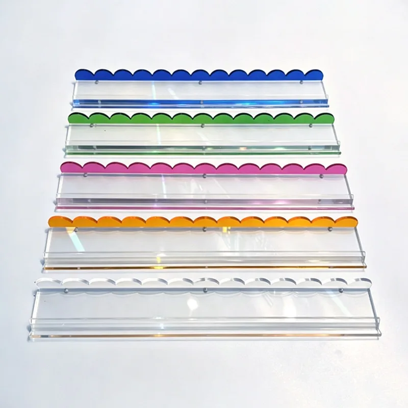Hot Selling Acrylic Multi-color Transparent Mahjong Ruler US Mahjong Wave Transparent Mahjong Row Ruler Portable