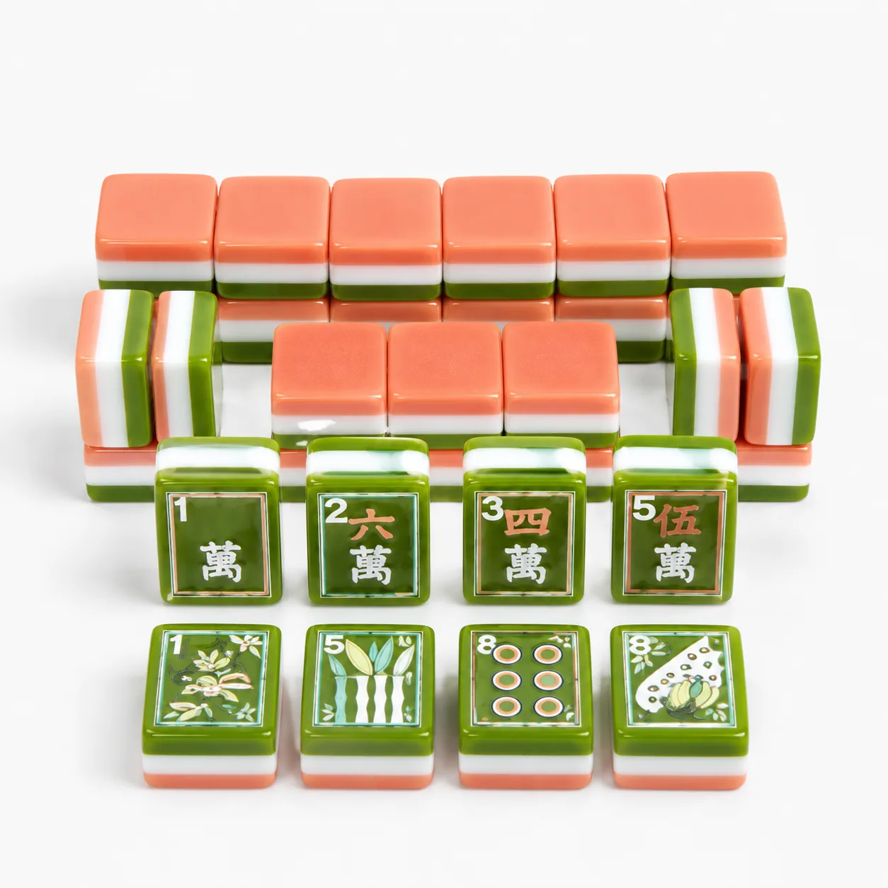 US Oil Painting Acrylic Mahjong Tiles 3-layer Oran detail