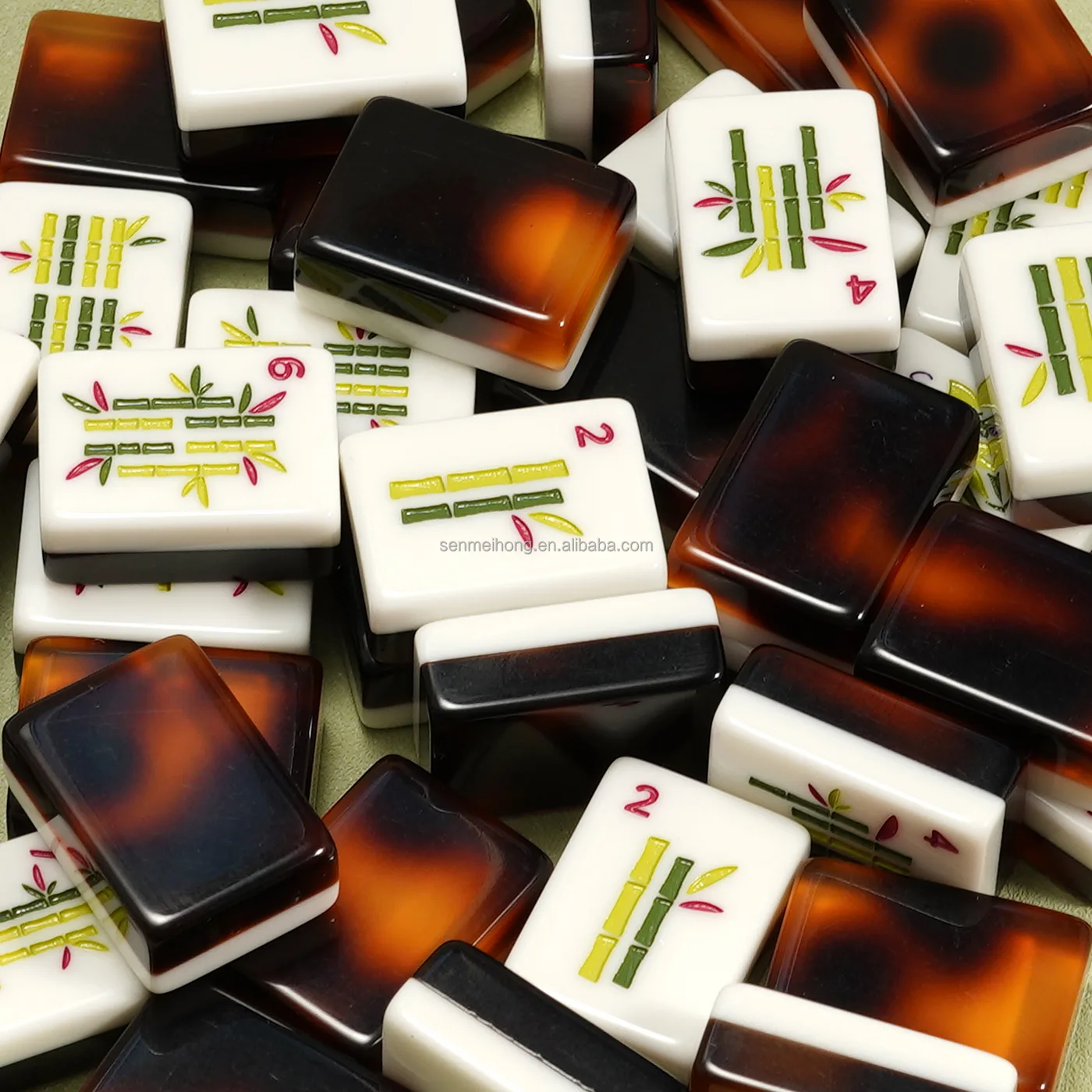 Acrylic Mahjong Tiles Custom American Mahjong Set detail