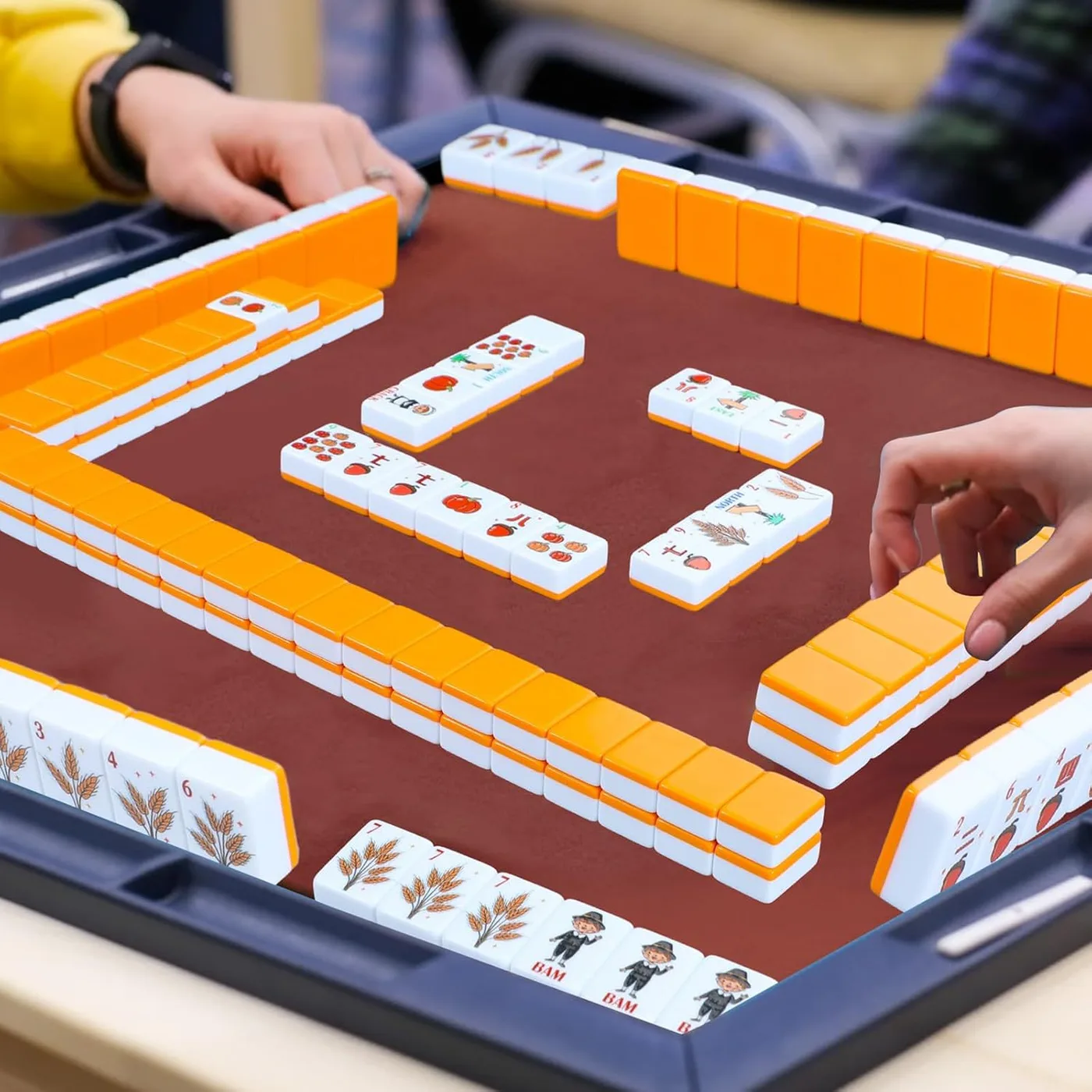 160Pcs American Mahjong Set, Acrylic Thanksgiving detail