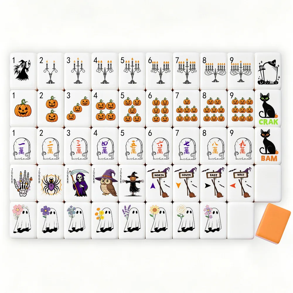 IN STOCK Halloween Mahjong Tiles Eco-Friendly Mode detail