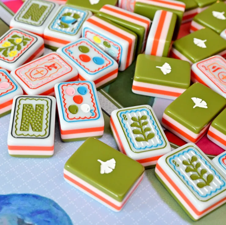 Custom Modern American Luxury Plastic Mahjong Tile detail