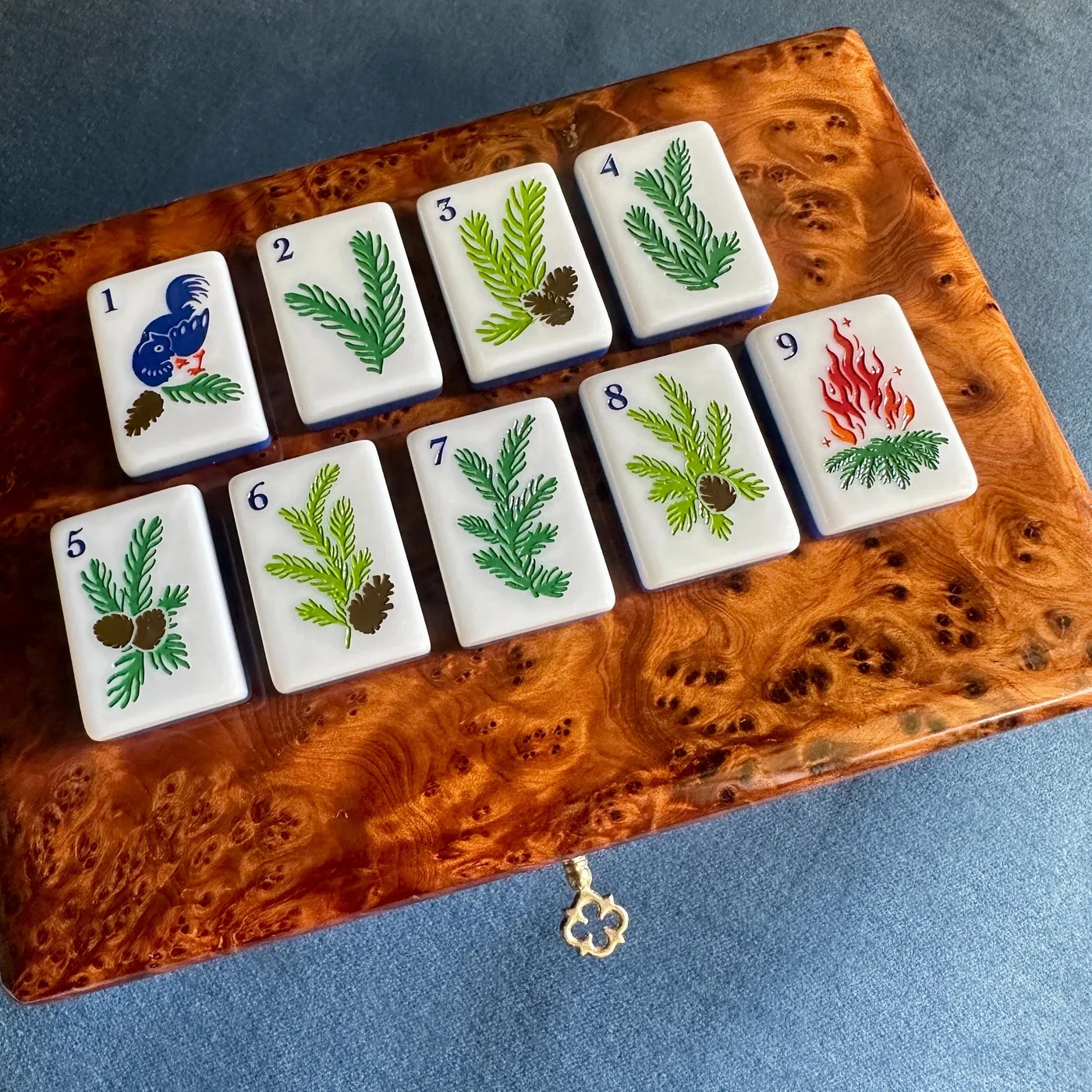 Custom Design Luxury American Mahjong Tiles Set 16 detail