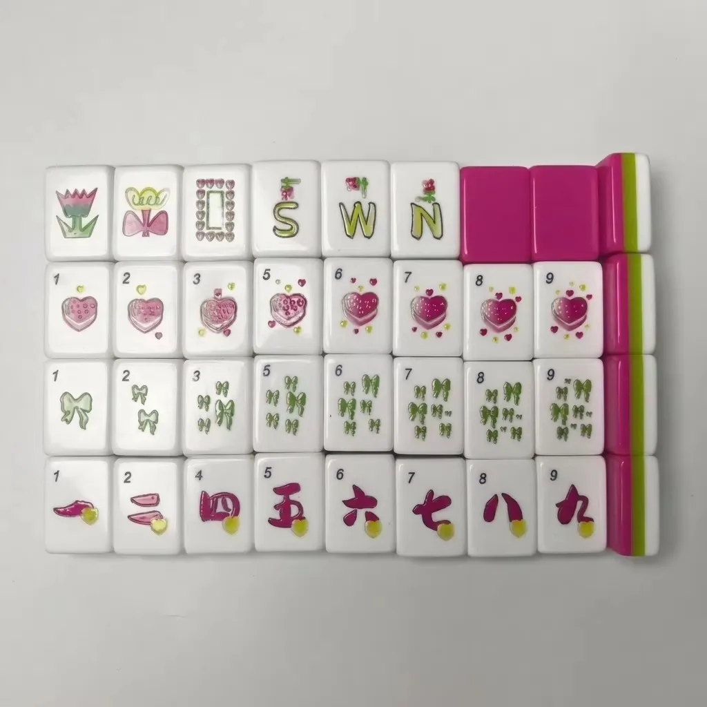 American Luxury Mahjong Tile Set Multi-Layer Acryl detail