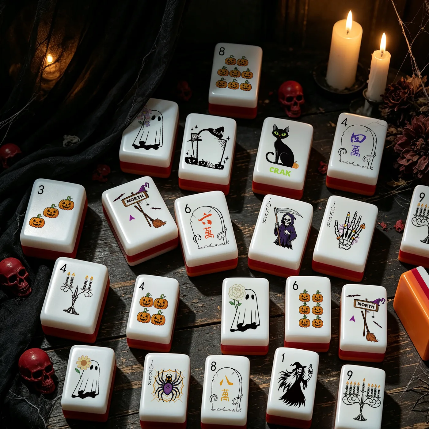 IN STOCK Halloween Mahjong Tiles Eco-Friendly Mode detail