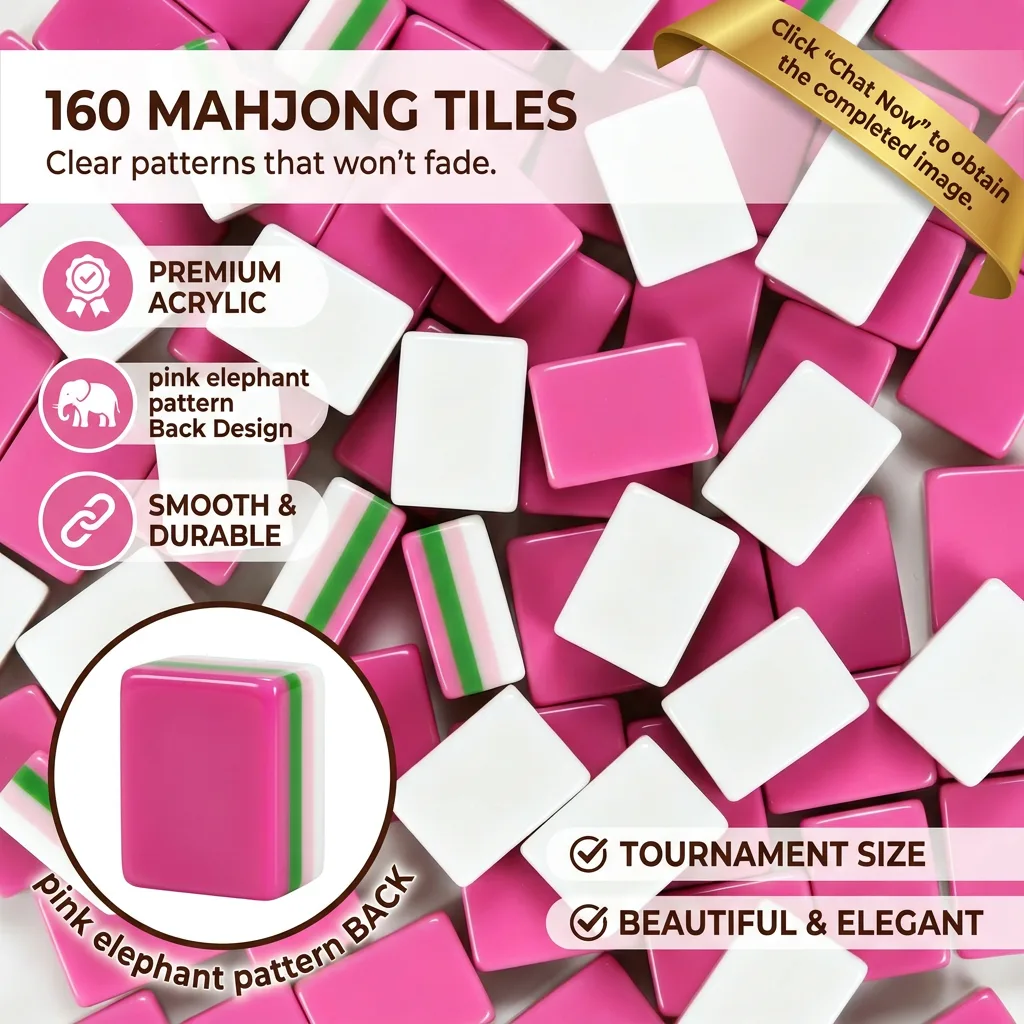 Custom American Crystal Luxury Mahjong Tiles Durab detail