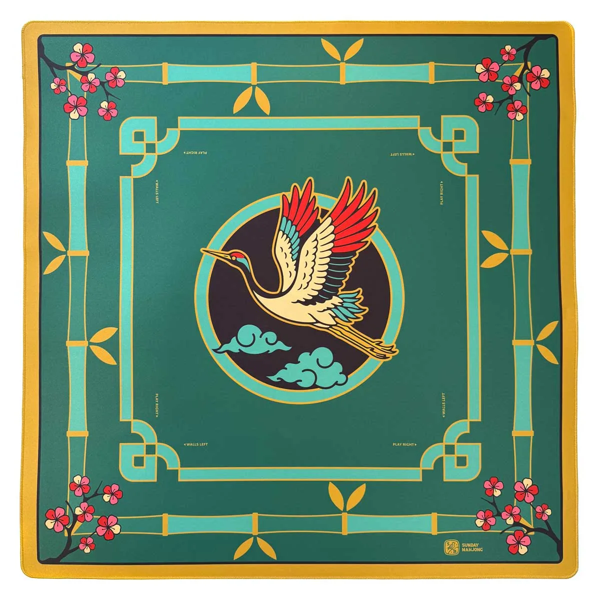 Preppy Style Equestrian Mahjong Mat 31.5" Luxury S detail